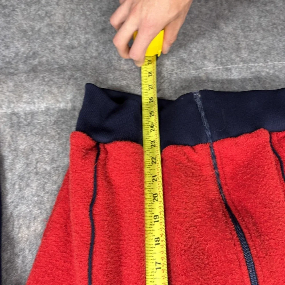 Vintage 1980s Adidas Hoodie‎ Sweatshirt Medium Red Blue Terry Cloth Tre Foil